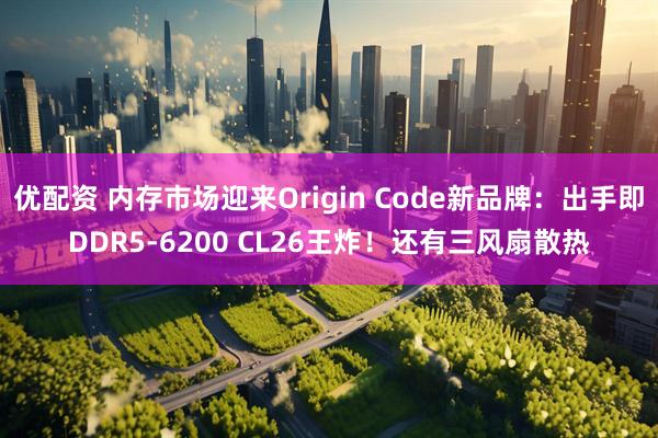优配资 内存市场迎来Origin Code新品牌:出手即DDR5-6200 CL26王炸!还有三风扇散热